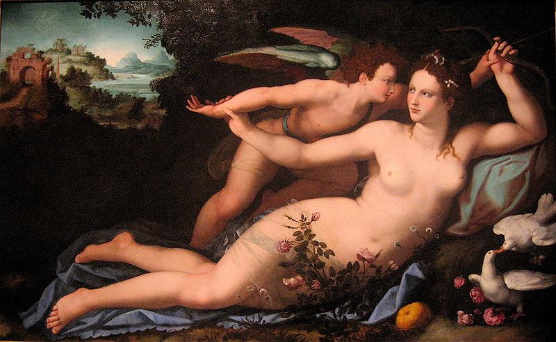 Alessandro Allori Venus disarming Cupid Sweden oil painting art